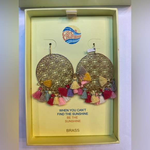 C&C CALIFORNIA - Brass Tassel Earrings - Picture 3 of 5